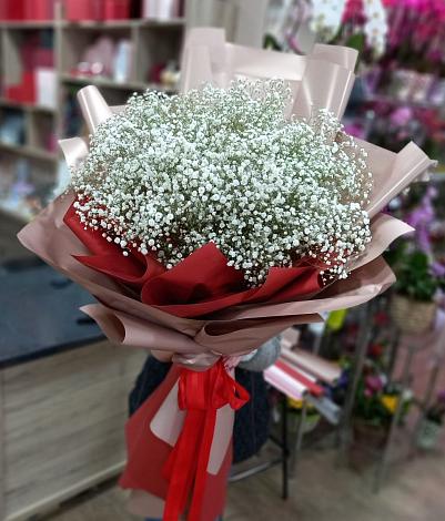 Букет цветов из: Гипсофила в Поселок совхоза Архангельский
