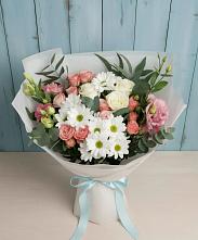 Букет цветов из:  Розы, Лизиантусы и Хризантемы в Поселок совхоза Архангельский