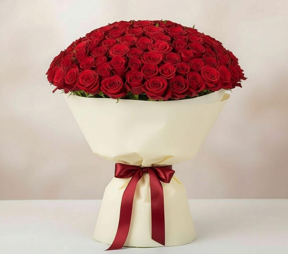 Букет 101 Красная роза Милано в Поселок совхоза Архангельский