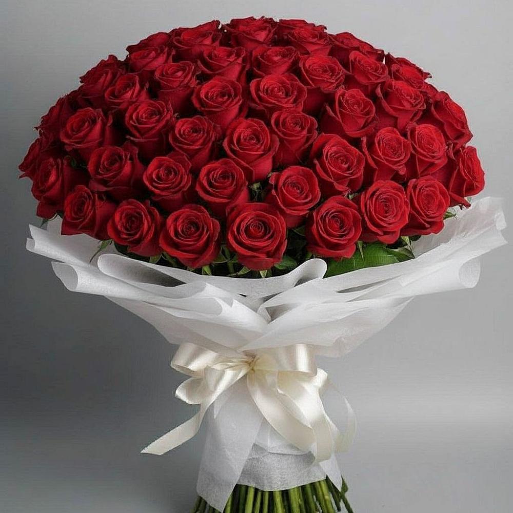 Букет 101 Красная роза Блэк Мэджик в Поселок совхоза Архангельский