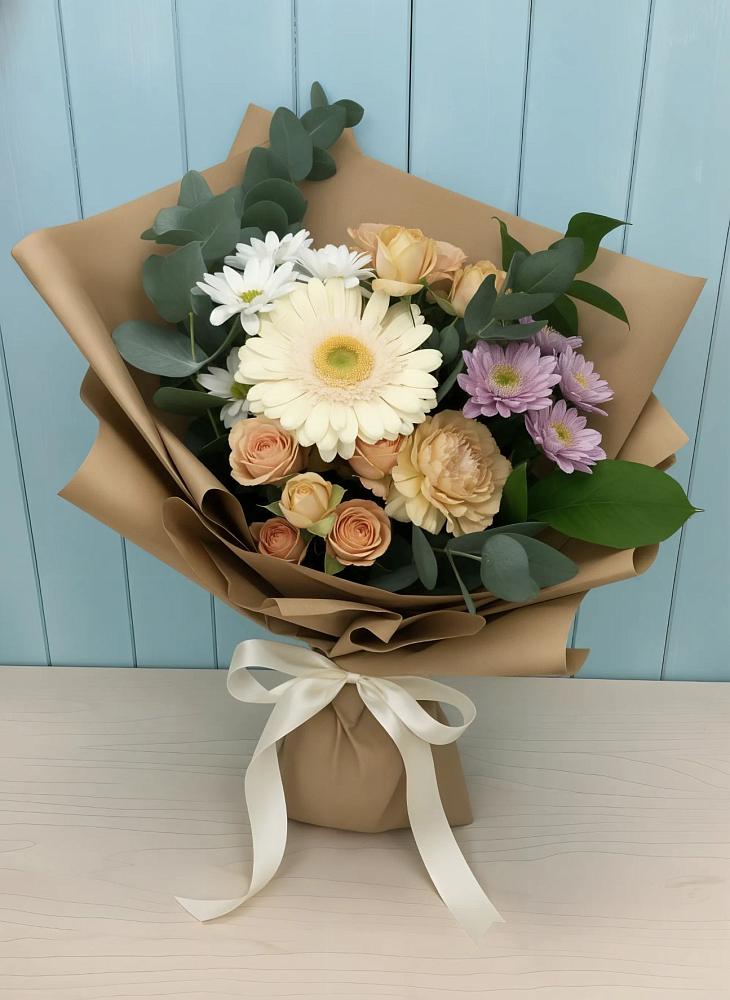 Букет цветов из: Герберы и Хризантемы в Поселок совхоза Архангельский