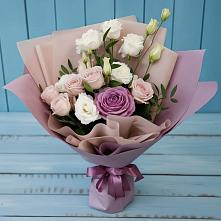 Букет цветов из:  Розы и Лизиантусы #REPLACE_PRED# Поселок совхоза Архангельский