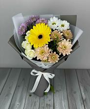 Букет цветов из:  Розы, Герберы и Хризантемы в Поселок совхоза Архангельский