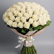 Букет 101 беля роза Белоснежка в Поселок совхоза Архангельский