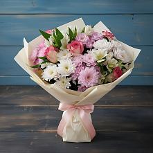 Букет цветов из:  Хризантемы, Альстромерии и Розы в Поселок совхоза Архангельский