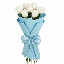 Букет 7 белых роз Проуд в Поселок совхоза Архангельский