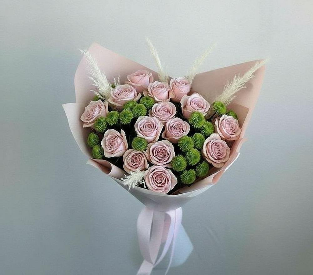 Букет цветов из: Розы и Хризантемы в Поселок совхоза Архангельский