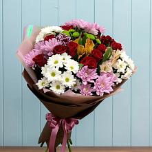 Букет цветов из:  Розы, Хризантемы и Альстромерии в Поселок совхоза Архангельский