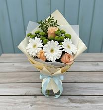 Букет цветов из:  Герберы, Розы и Хризантемы #REPLACE_PRED# Поселок совхоза Архангельский