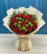 Букет цветов из:  Розы и Хризантемы #REPLACE_PRED# Поселок совхоза Архангельский