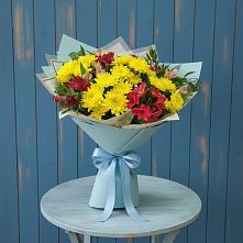 Букет цветов из:  Альстромерии и Хризантемы в Поселок совхоза Архангельский